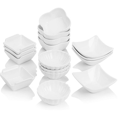 leche Cabilock Salsera de porcelana de 300 ml para salsas cuencos para salsas cuencos para salsas jarra para carne cuencos juego de cuencos para salsas ensalada o café jarra para nata