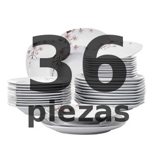 Las Mejores Vajillas de 36 Piezas