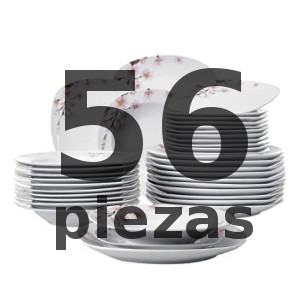 Las Mejores Vajillas de 56 Piezas